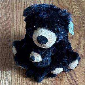 Unipak Adorable Black Bear with Cub Plush Toy Set